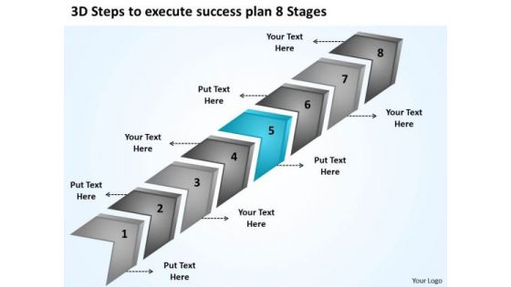 3d Steps To Execute Success Plan 8 Stages Child Care Business PowerPoint Templates