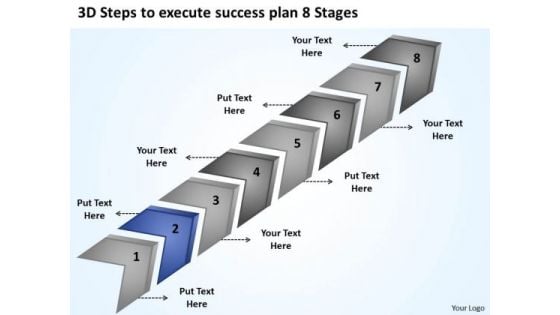 3d Steps To Execute Success Plan 8 Stages Formulating Business PowerPoint Templates