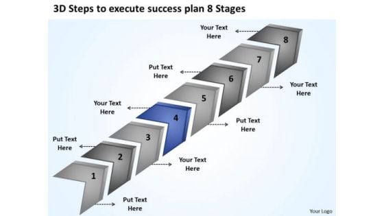 3d Steps To Execute Success Plan 8 Stages How Wright Business PowerPoint Slides