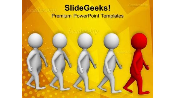 3d Team Behind Leader PowerPoint Templates Ppt Backgrounds For Slides 0813