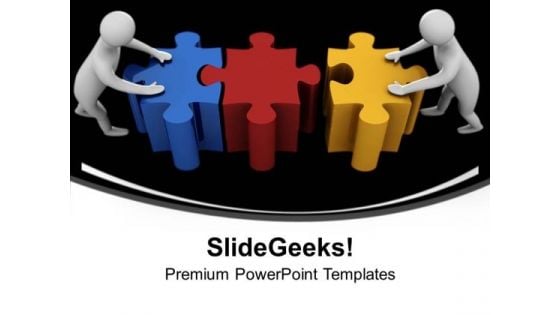 3d Team Connecting Puzzles Business PowerPoint Templates Ppt Backgrounds For Slides 0113