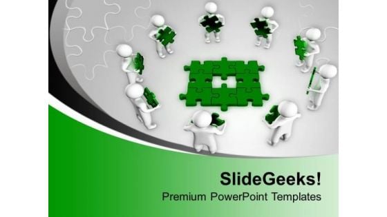 3d Team Found Solution Teamwork Concept PowerPoint Templates Ppt Backgrounds For Slides 0113