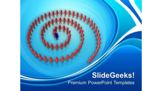 3d Team In Circle Business Concept PowerPoint Templates Ppt Backgrounds For Slides 0413