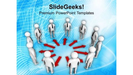 3d Team In Circle Teamwork Concept PowerPoint Templates Ppt Backgrounds For Slides 0413