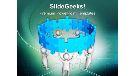 3d Team Partnership Business Concept PowerPoint Templates Ppt Backgrounds For Slides 0413