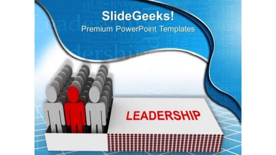 3d Team Standing In Leadership Match Box PowerPoint Templates Ppt Backgrounds For Slides 0713