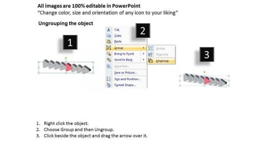 3d Uniform Flow Arrows 8 Steps Business Chart In Business PowerPoint Templates