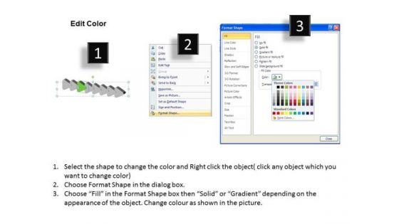 3d Uniform Flow Arrows 8 Steps Creating Flowcharts Visio PowerPoint Slides