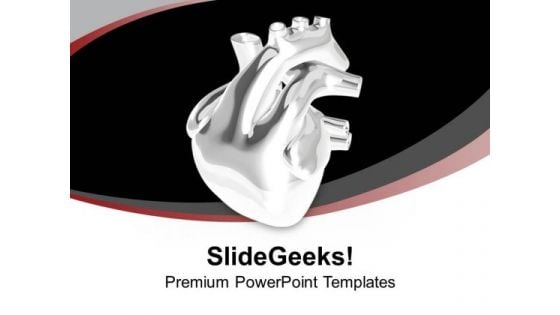 3d View Of Human Heart Health PowerPoint Templates Ppt Backgrounds For Slides 0413