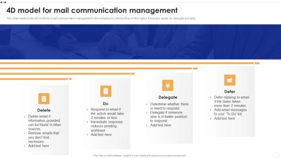 4D Model For Mail Communication Management Elements PDF 4D Model For Mail Communication Management Elements PDF