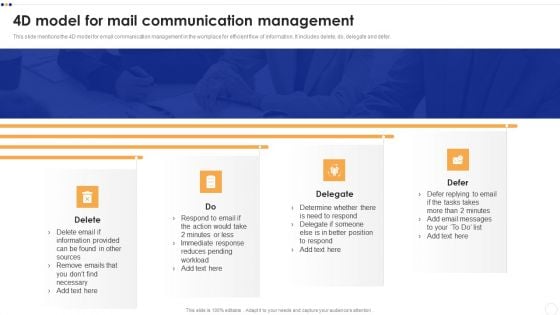 4D Model For Mail Communication Management Elements PDF