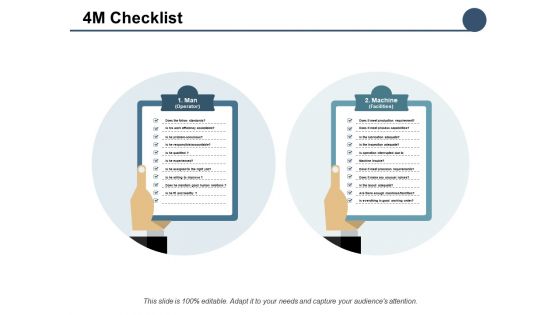 4M Checklist Marketing Ppt PowerPoint Presentation Pictures Inspiration