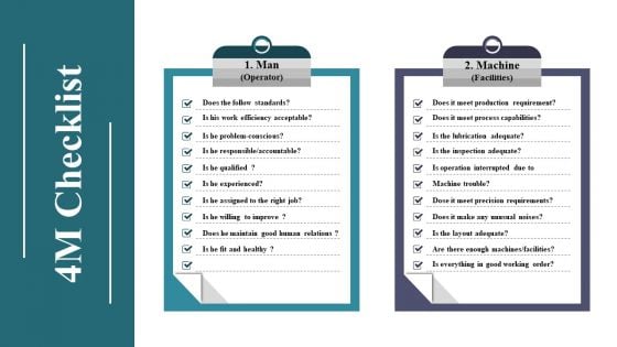 4M Checklist Ppt PowerPoint Presentation Infographic Template Design Templates 4M Checklist Ppt PowerPoint Presentation Infographic Template Design Templates
