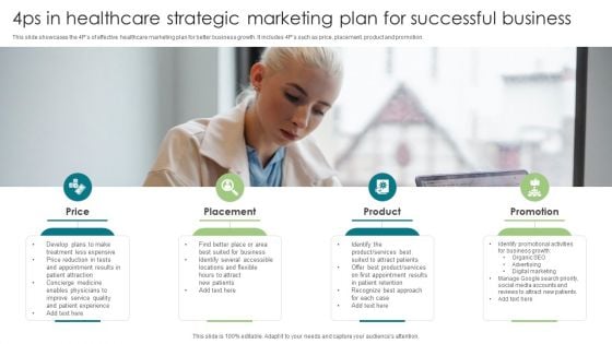 4Ps In Healthcare Strategic Marketing Plan For Successful Business Structure PDF