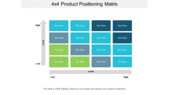 4x4 product positioning matrix ppt powerpoint presentation file topics