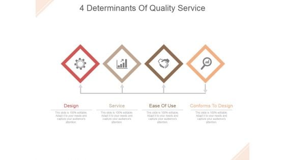 4 Determinants Of Quality Service Ppt PowerPoint Presentation Sample