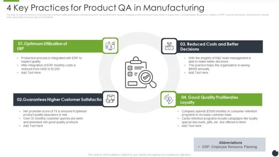 4 Key Practices For Product QA In Manufacturing Structure PDF 4 Key Practices For Product QA In Manufacturing Structure PDF