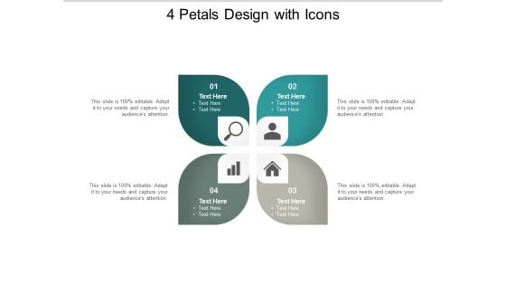 4 Petals Design With Icons Ppt PowerPoint Presentation Inspiration