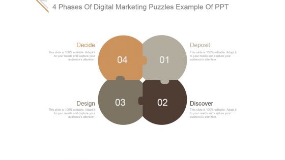 4 Phases Of Digital Marketing Puzzles Ppt PowerPoint Presentation Background Images