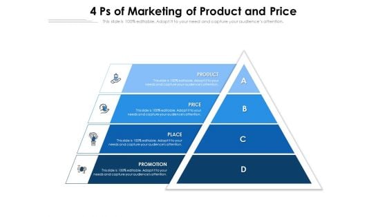 4 Ps Of Marketing Of Product And Price Ppt PowerPoint Presentation Gallery Good PDF