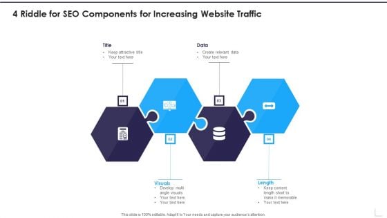 4 Riddle For SEO Components For Increasing Website Traffic Graphics PDF