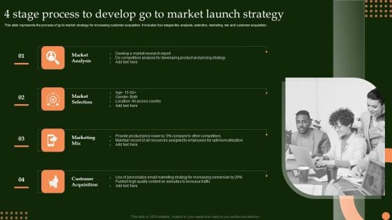 4 Stage Process To Develop Go To Market Launch Strategy Microsoft PDF