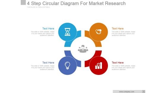 4 Step Circular Diagram For Market Research Ppt PowerPoint Presentation Templates