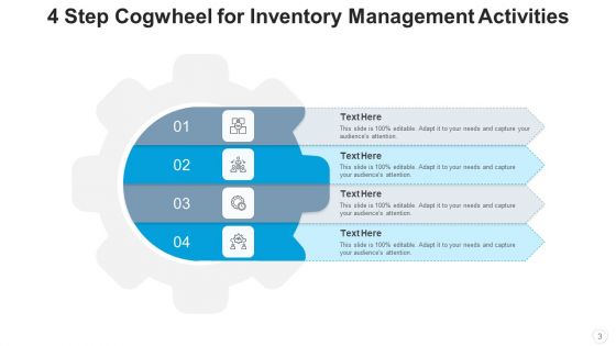4 Step Cogwheel Continuity Planning Ppt PowerPoint Presentation Complete Deck With Slides