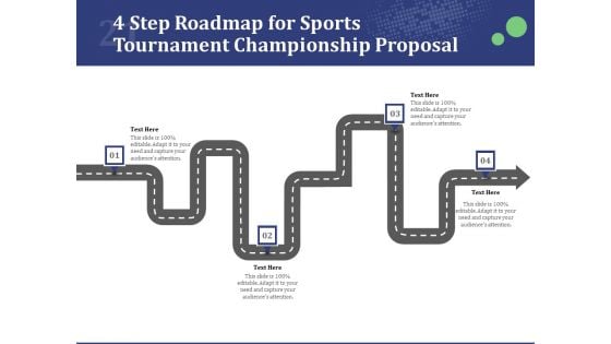 4 Step Roadmap For Sports Tournament Championship Proposal Ppt Pictures Designs Download PDF