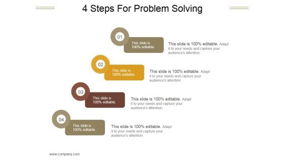 4 Steps For Problem Solving Ppt PowerPoint Presentation Layouts