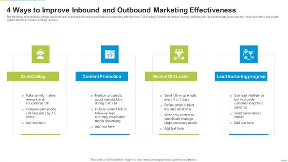 4 Ways To Improve Inbound And Outbound Marketing Effectiveness Elements PDF