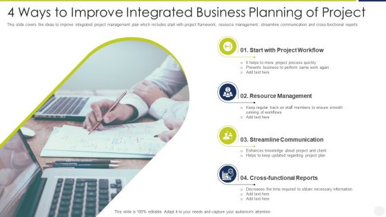 4 Ways To Improve Integrated Business Planning Of Project Infographics PDF 4 Ways To Improve Integrated Business Planning Of Project Infographics PDF