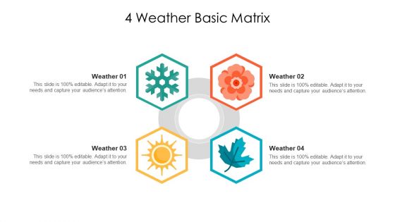 4 Weather Basic Matrix Ppt PowerPoint Presentation Gallery Inspiration PDF