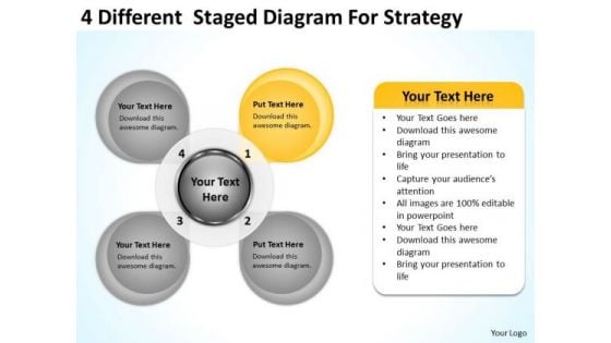 4 Different Staged Diagram For Strategy Ppt Business Plan Examples PowerPoint Templates