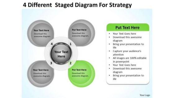 4 Different Staged Diagram For Strategy Ppt Business Plan PowerPoint Templates