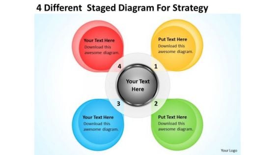 4 Different Staged Diagram For Strategy Ppt Business Plan Start Up PowerPoint Templates