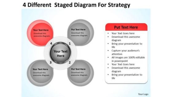 4 Different Staged Diagram For Strategy Ppt Import Export Business Plan PowerPoint Templates