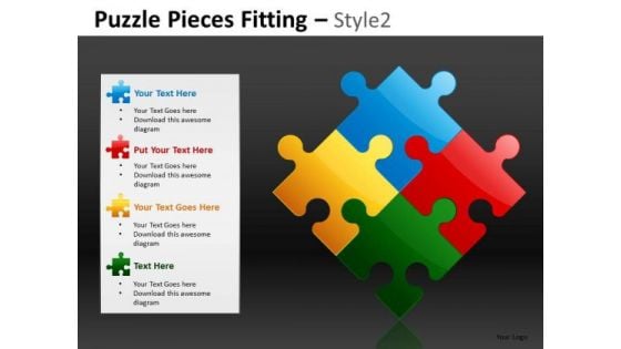 4 Perfect Fit Strategic Options PowerPoint Slides And Puzzles Ppt