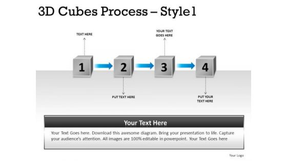 4 Stage Process Flowchart PowerPoint Diagram And Ppt Slides