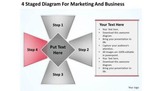 4 Staged Diagram For Marketing And Business Ppt Best Plan Software PowerPoint Templates