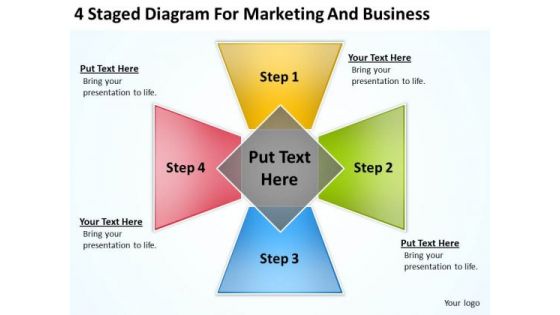 4 Staged Diagram For Marketing And Business Ppt Website Plan PowerPoint Slides