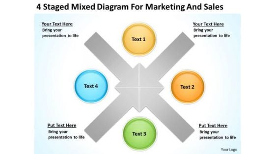 4 Staged Mixed Diagram For Marketing And Sales Ppt Best Business Plan Examples PowerPoint Slides 4 Staged Mixed Diagram For Marketing And Sales Ppt Best Business Plan Examples PowerPoint Slides