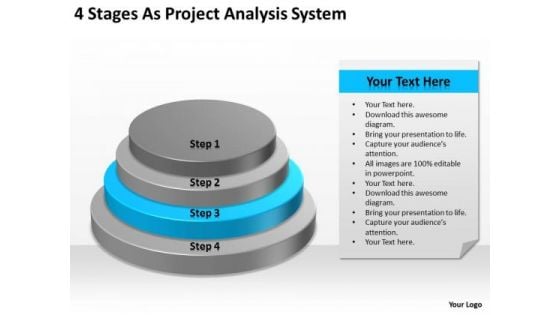 4 Stages As Project Analysis System Ppt Barber Shop Business Plan PowerPoint Templates