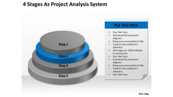 4 Stages As Project Analysis System Ppt Business Plan Forms PowerPoint Templates