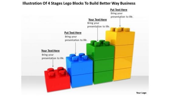 4 Stages Lego Blocks To Build Better Way Business Sports Bar Plan PowerPoint Slides