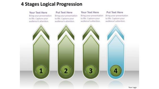 4 Stages Logical Progression Ppt Sba Business Plan Template PowerPoint Templates