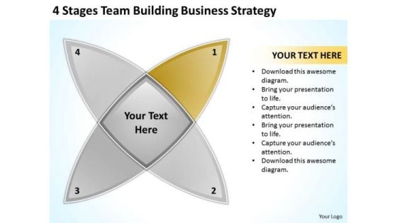 4 Stages Team Building Business And Strategy Ppt Plan PowerPoint Templates