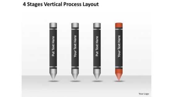 4 Stages Vertical Process Layout Ppt Who Writes Business Plans PowerPoint Templates