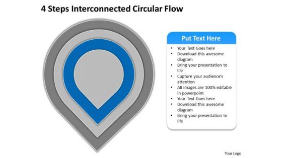4 Steps Interconnected Circular Flow Ppt How To Write Business Plan PowerPoint Templates