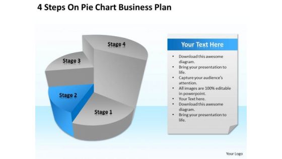 4 Steps On Pie Chart Business Plan Ppt Retail PowerPoint Templates